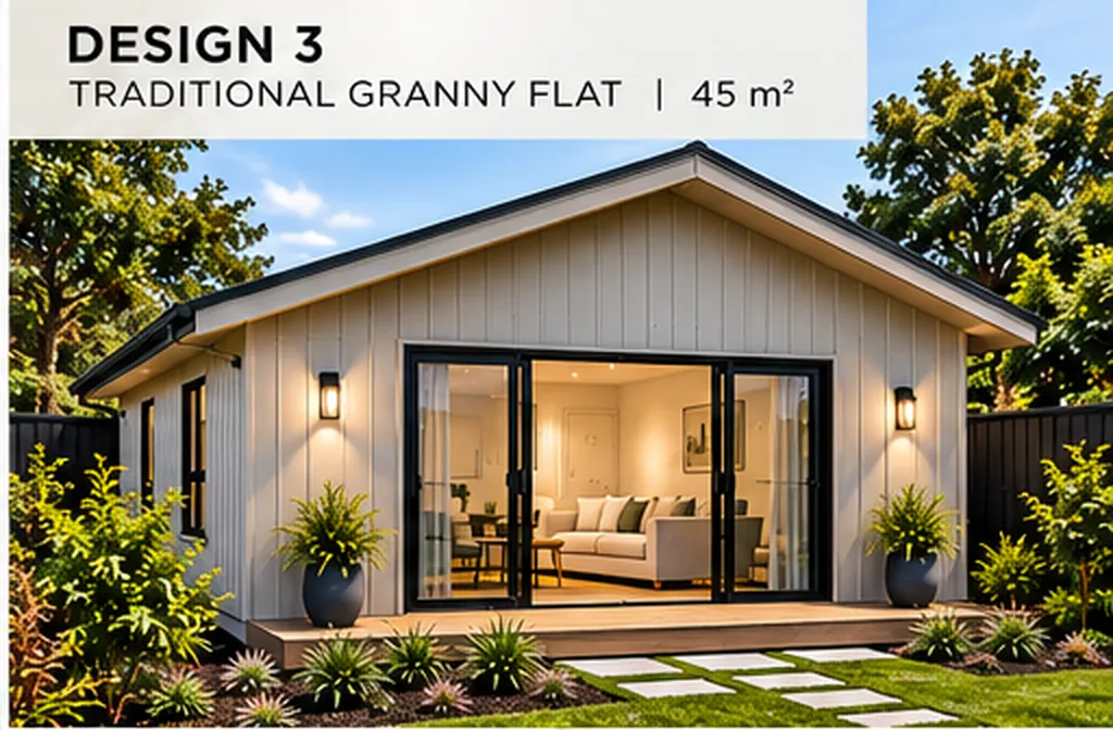 Illustrative concept render of the Traditional granny flat